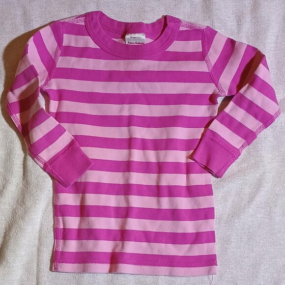 Hanna Andersson / Long Sleeve Rugby Shirt / Girls / 2T / Pink / Striped Preowned - Picture 1 of 6